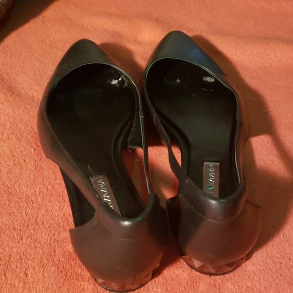 Bcbg maxazria pointed black leather ballet flats - Picture 2 of 5
